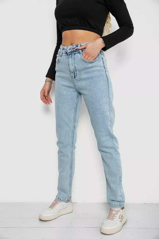 Купити Джинси жіночі MOM, колір блакитний, 244R1407 - Фото №3