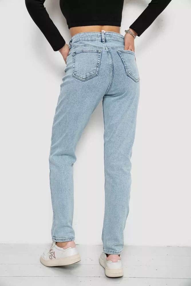 Купити Джинси жіночі MOM, колір блакитний, 244R1407 - Фото №4