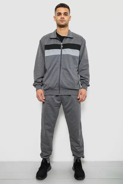 Спортивний костюм чоловічий двонитка, колір світло-сірий, 244R9167