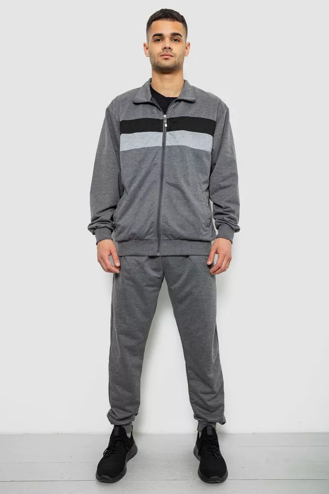 Купить Спортивный костюм мужской двухнитка, цвет светло-серый, 244R9167 - Фото №1