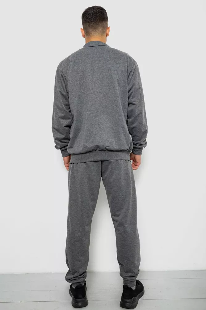 Купить Спортивный костюм мужской двухнитка, цвет светло-серый, 244R9167 - Фото №4