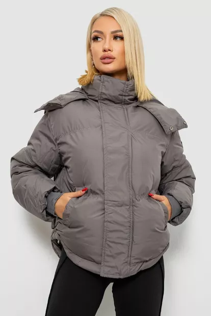 Куртка женская зимняя короткая  -уценка, цвет серый, 244R983-U-3