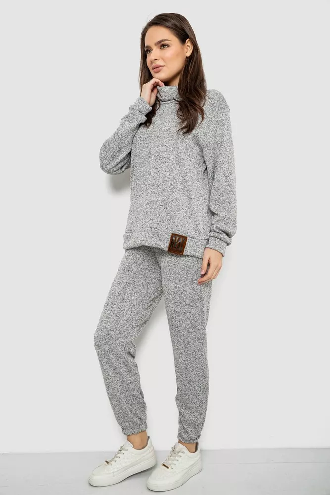 Купити Костюм жіночий повсякденний, колір сірий, 257R123 - Фото №3