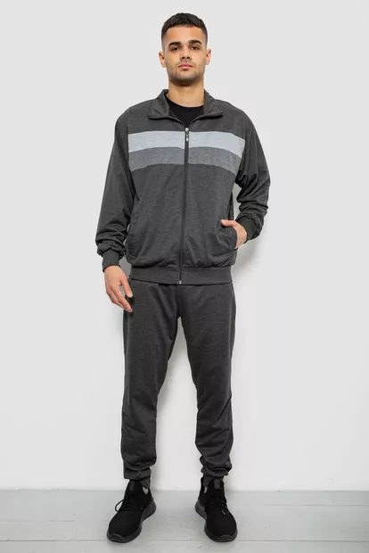 Спортивний костюм чоловічий двонитка, колір сірий, 244R9167