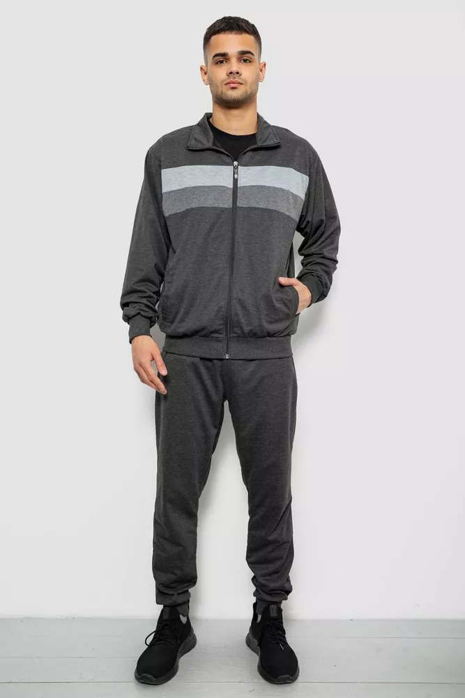 Купити Спортивний костюм чоловічий двонитка, колір сірий, 244R9167 - Фото №1