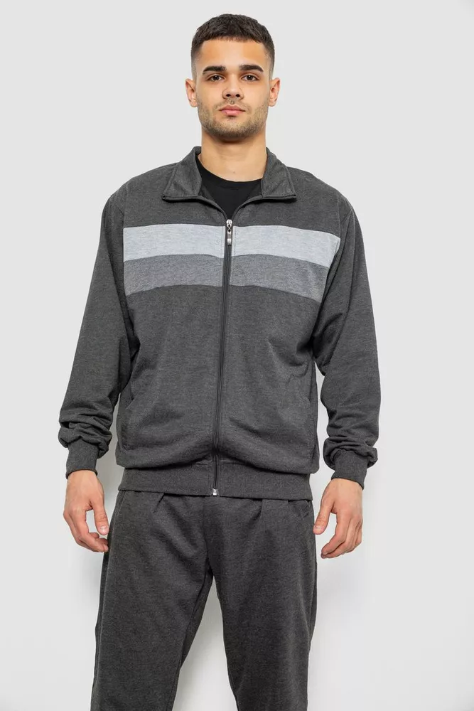Купити Спортивний костюм чоловічий двонитка, колір сірий, 244R9167 - Фото №2
