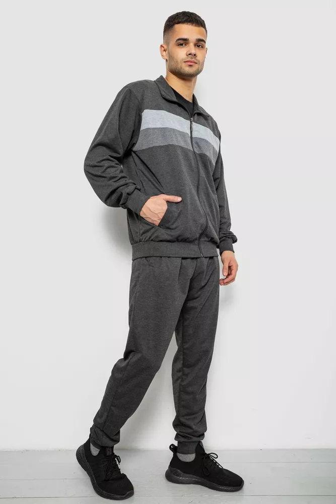 Купити Спортивний костюм чоловічий двонитка, колір сірий, 244R9167 - Фото №3