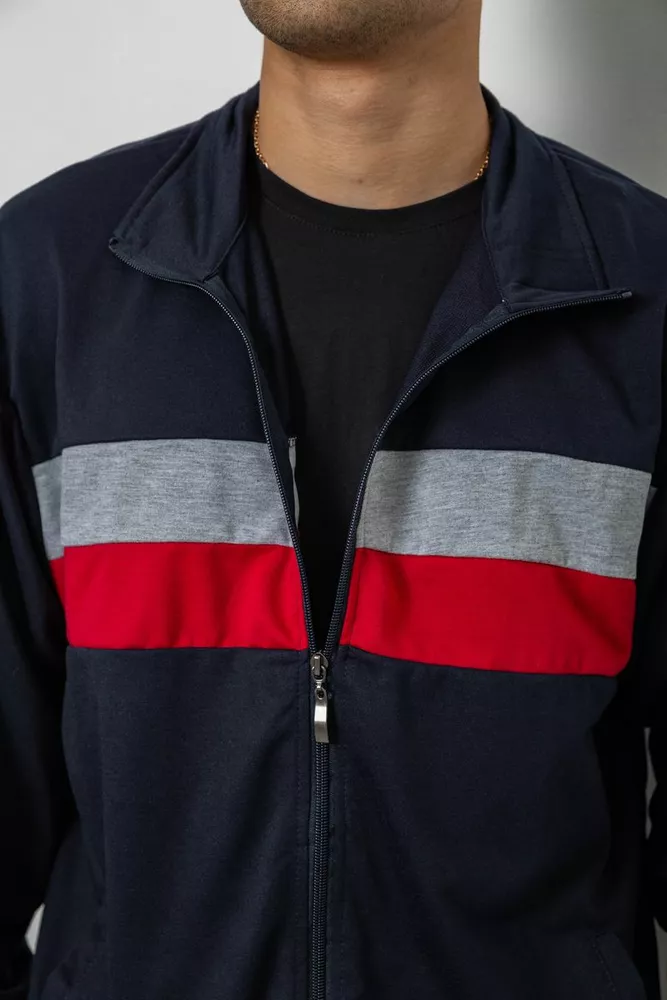 Купити Спортивний костюм чоловічий двонитка, колір синій, 244R9167 - Фото №5