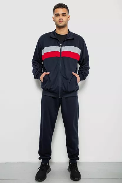 Спортивний костюм чоловічий двонитка, колір синій, 244R9167