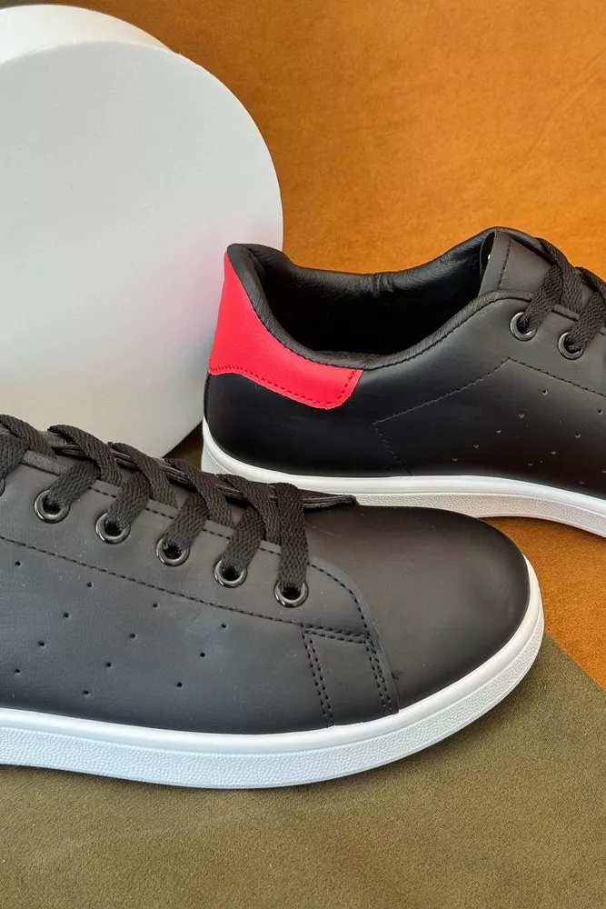 Купити Кеди чоловічі, колір чорно-червоний, 248RR220 - Фото №2