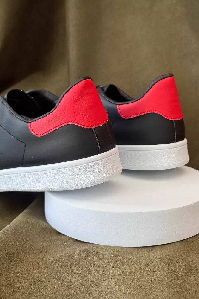 Купити Кеди чоловічі, колір чорно-червоний, 248RR220 - Фото №4