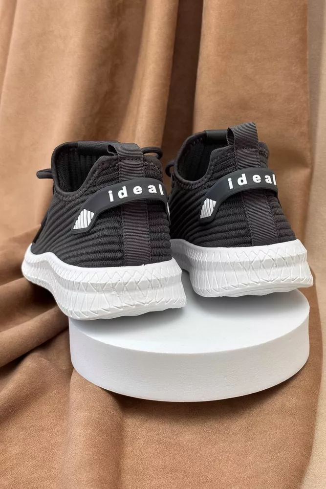 Купити Кросівки чоловічі текстиль, колір темно-сірий, 243R779-1 оптом - Фото №3