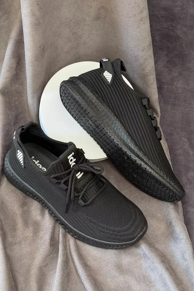 Купити Кросівки чоловічі текстиль, колір чорний, 243R779-1 оптом - Фото №3