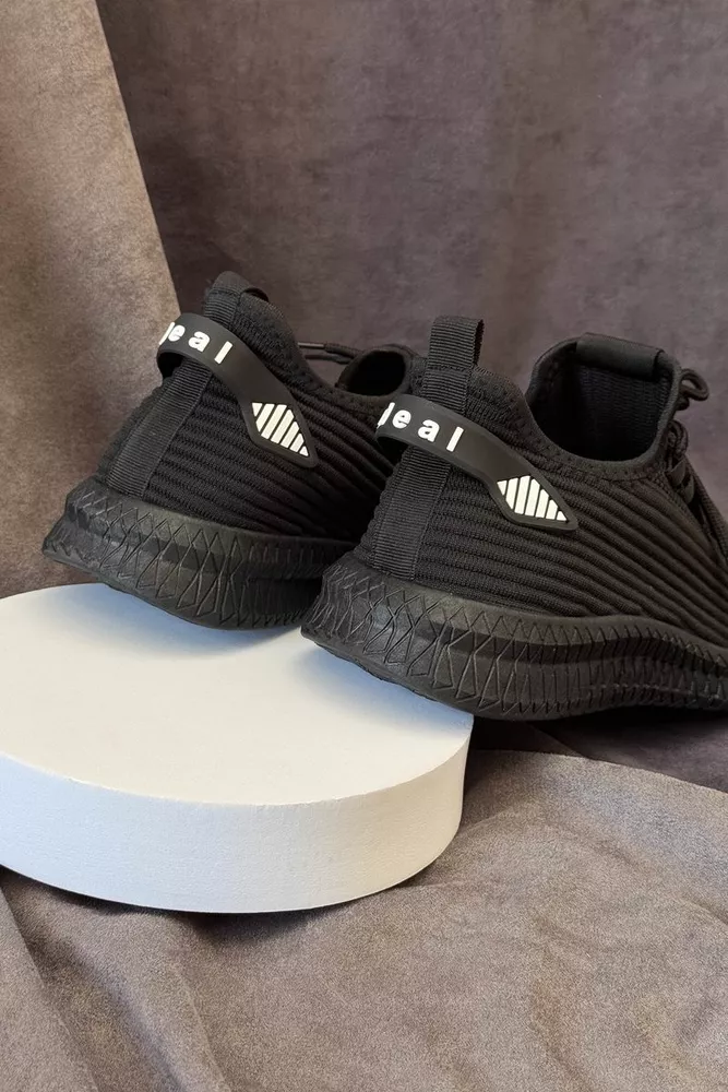 Купити Кросівки чоловічі текстиль, колір чорний, 243R779-1 оптом - Фото №4