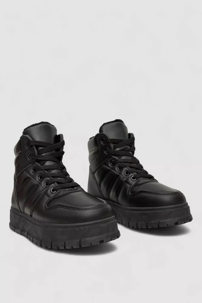 Купити Кросівки жіночі зимові, колір чорний, 248RBL2 - Фото №3