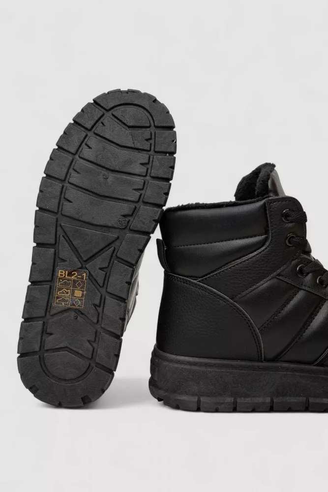 Купити Кросівки жіночі зимові, колір чорний, 248RBL2 - Фото №5