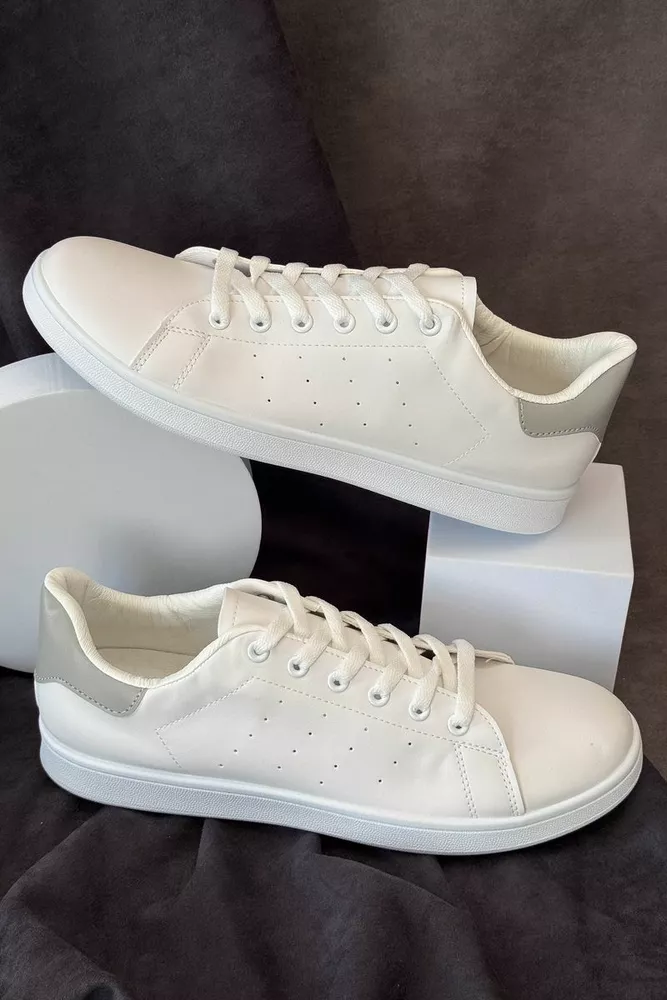 Купити Кеди чоловічі, колір біло-сірий, 248RR220 - Фото №1