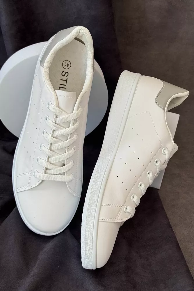 Купити Кеди чоловічі, колір біло-сірий, 248RR220 - Фото №3