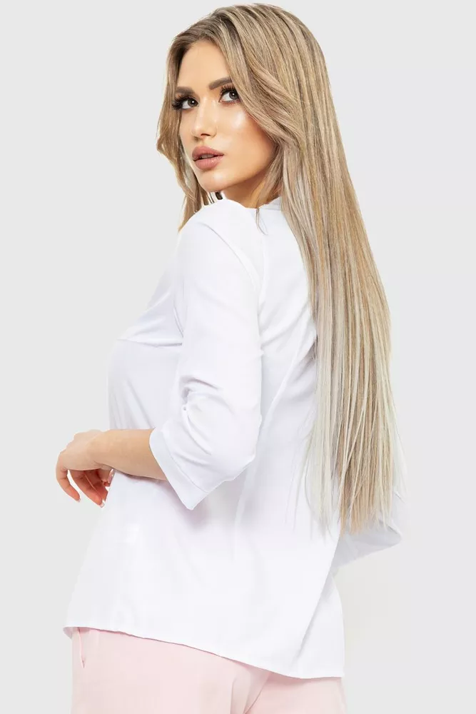 Купити Блуза класична  -уцінка, колір білий, 230R152-U-7 - Фото №4