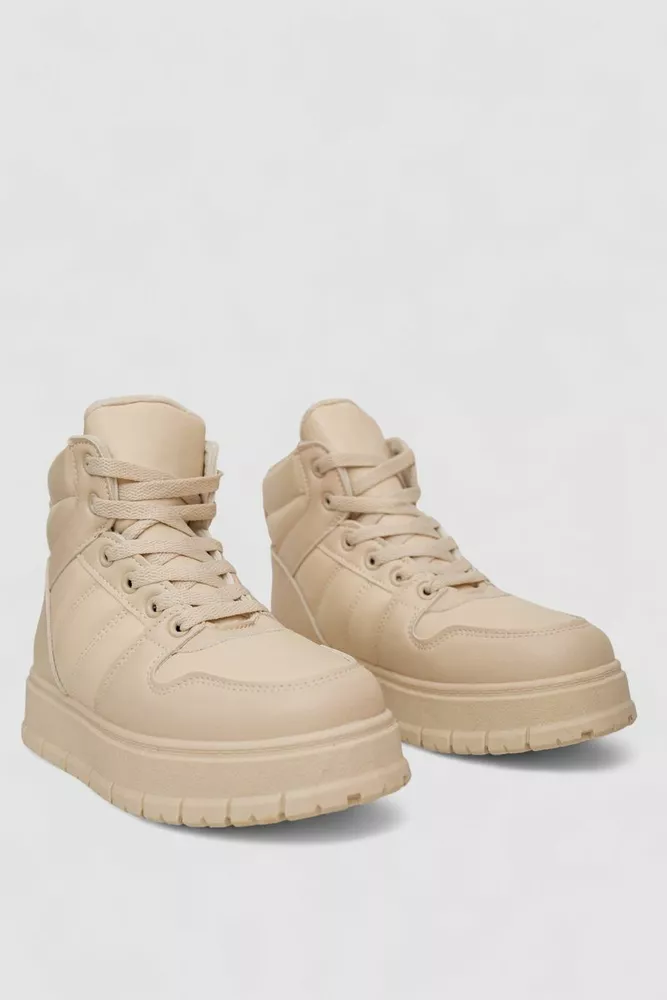 Купити Кросівки жіночі зимові, колір бежевий, 248RBL2 - Фото №3