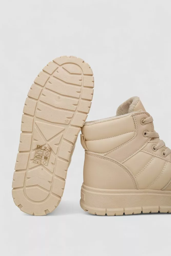 Купити Кросівки жіночі зимові, колір бежевий, 248RBL2 - Фото №5