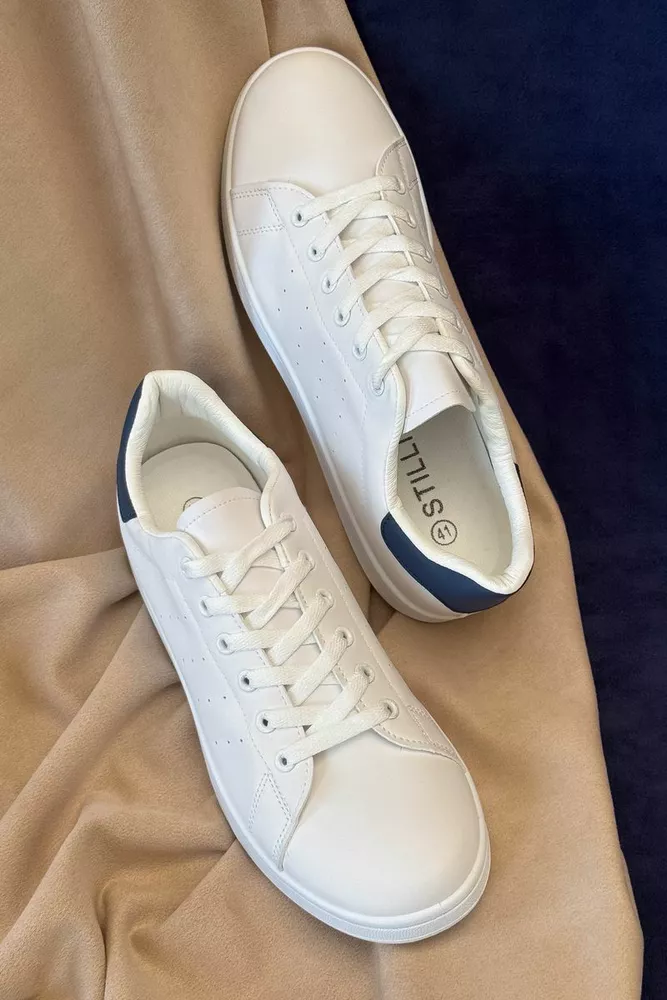 Купити Кеди чоловічі, колір біло-синій, 248RR220 - Фото №3