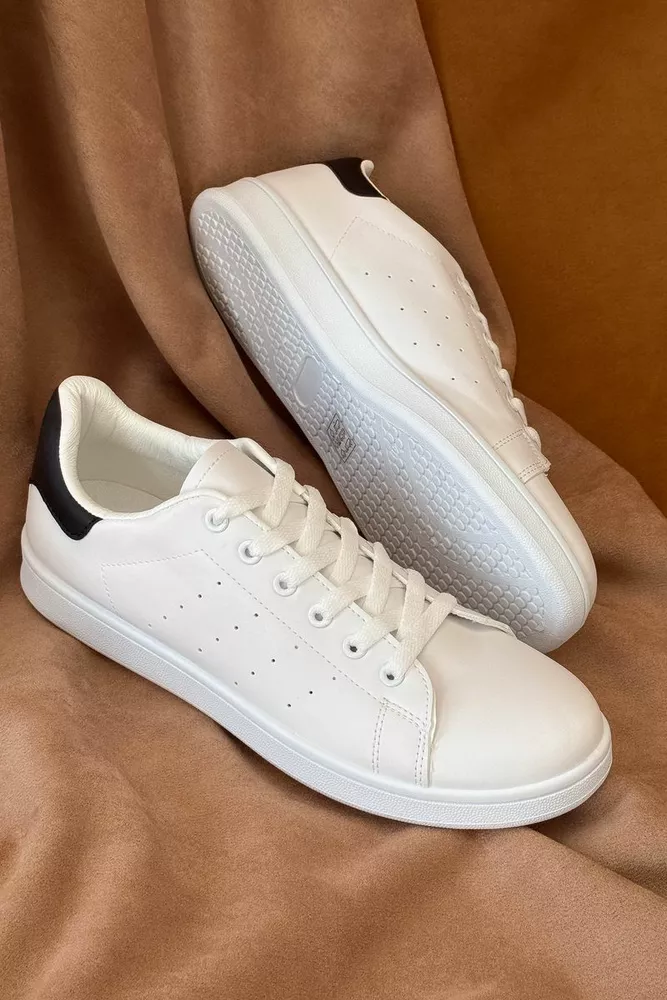 Купити Кеди чоловічі, колір біло-чорний, 248RR220 - Фото №1