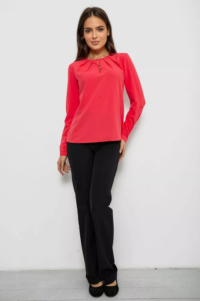 Купить Блуза однотонная  -уценка, цвет розовый, 230R1122-3-U-10 - Фото №2