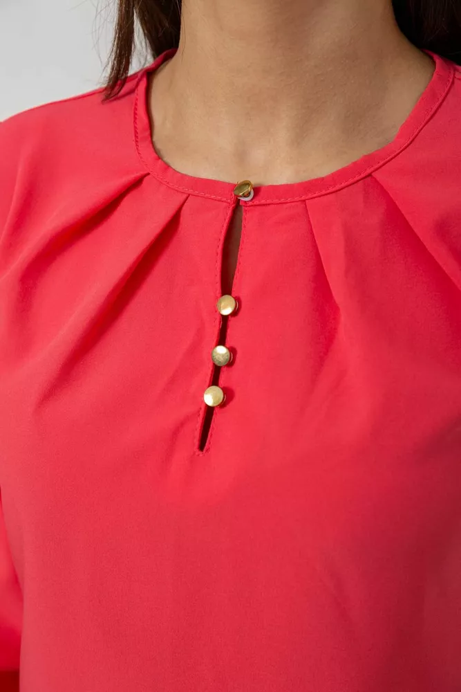 Купить Блуза однотонная  -уценка, цвет розовый, 230R1122-3-U-10 - Фото №5