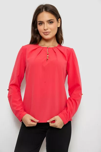 Блуза однотонная  -уценка, цвет розовый, 230R1122-3-U-10