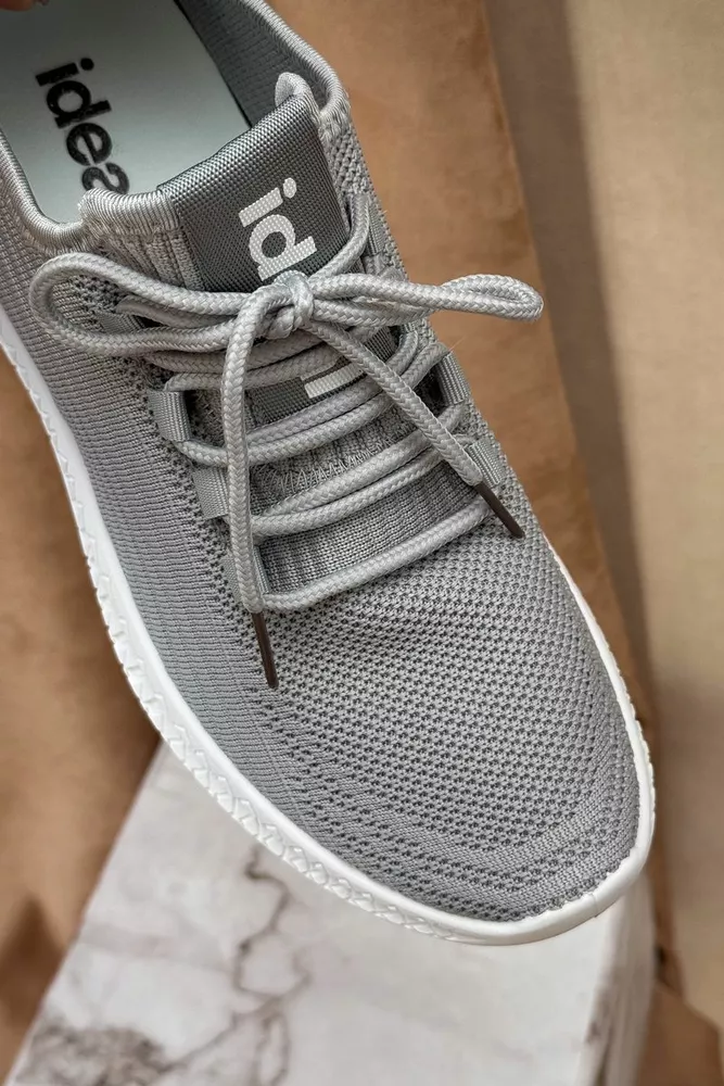 Купити Кросівки чоловічі текстиль, колір світло-сірий, 243R779-1 оптом - Фото №2