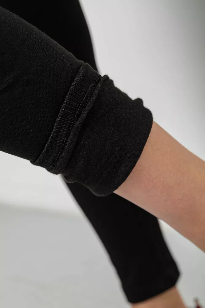 Купити Лосини жіночі утеплені, колір чорний, 214R334 - Фото №6