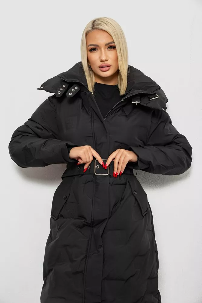 Купити Куртка жіноча зимова  уцінка, колір чорний, 244R5609-U - Фото №2