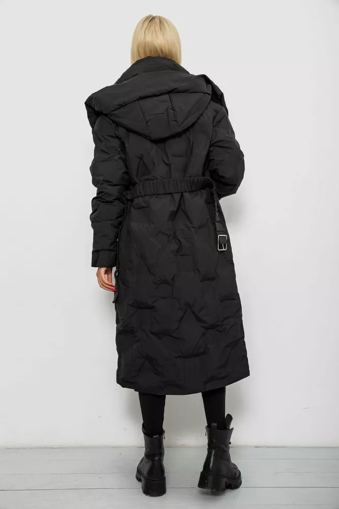 Купити Куртка жіноча зимова  уцінка, колір чорний, 244R5609-U - Фото №4