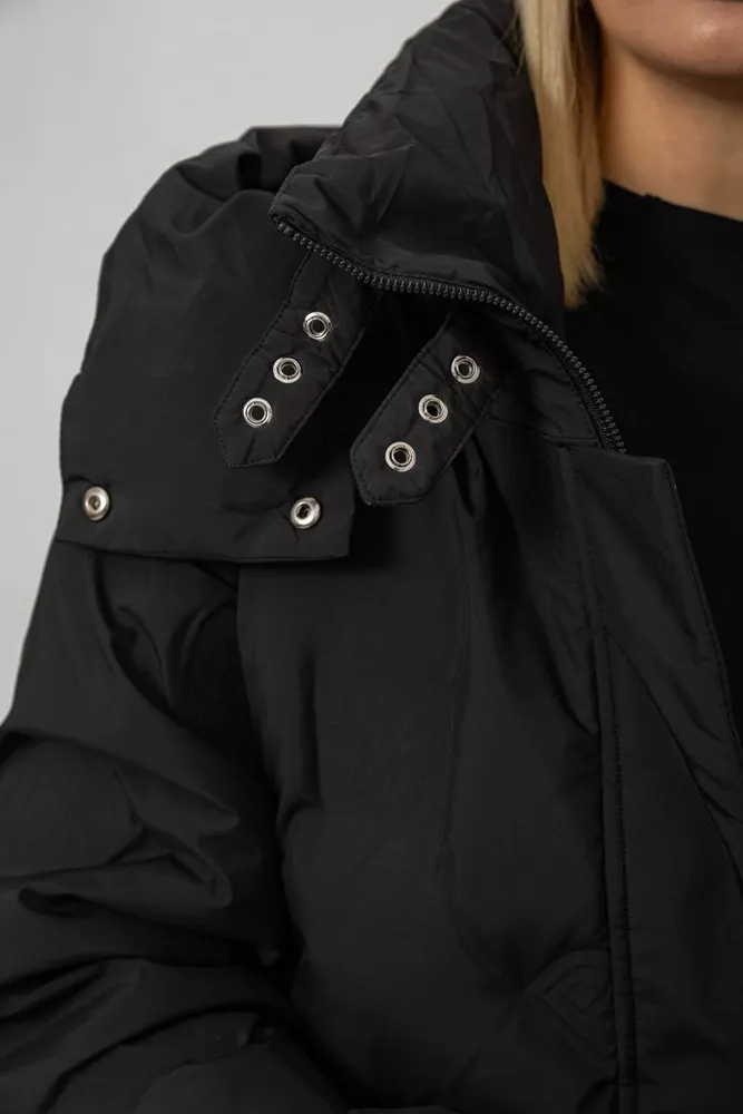 Купити Куртка жіноча зимова  уцінка, колір чорний, 244R5609-U - Фото №5