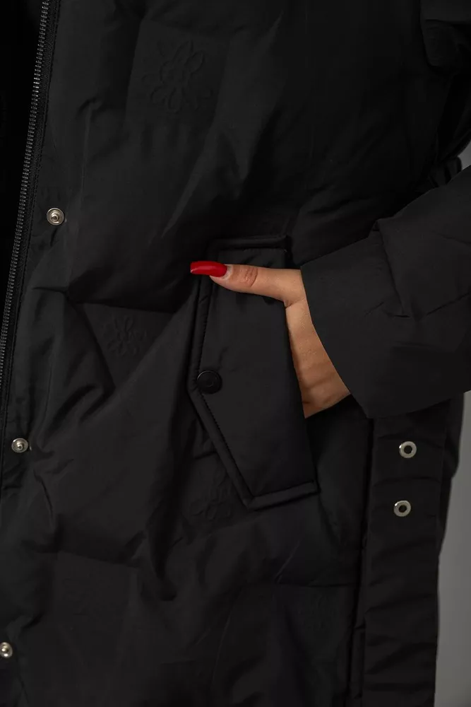 Купити Куртка жіноча зимова  уцінка, колір чорний, 244R5609-U - Фото №7