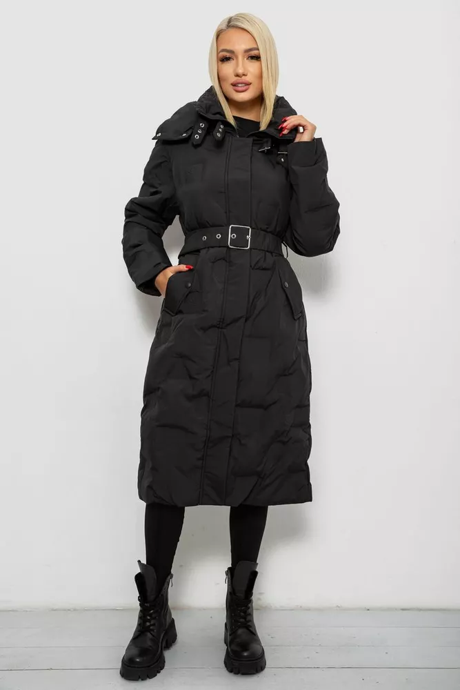 Купити Куртка жіноча зимова  уцінка, колір чорний, 244R5609-U - Фото №1