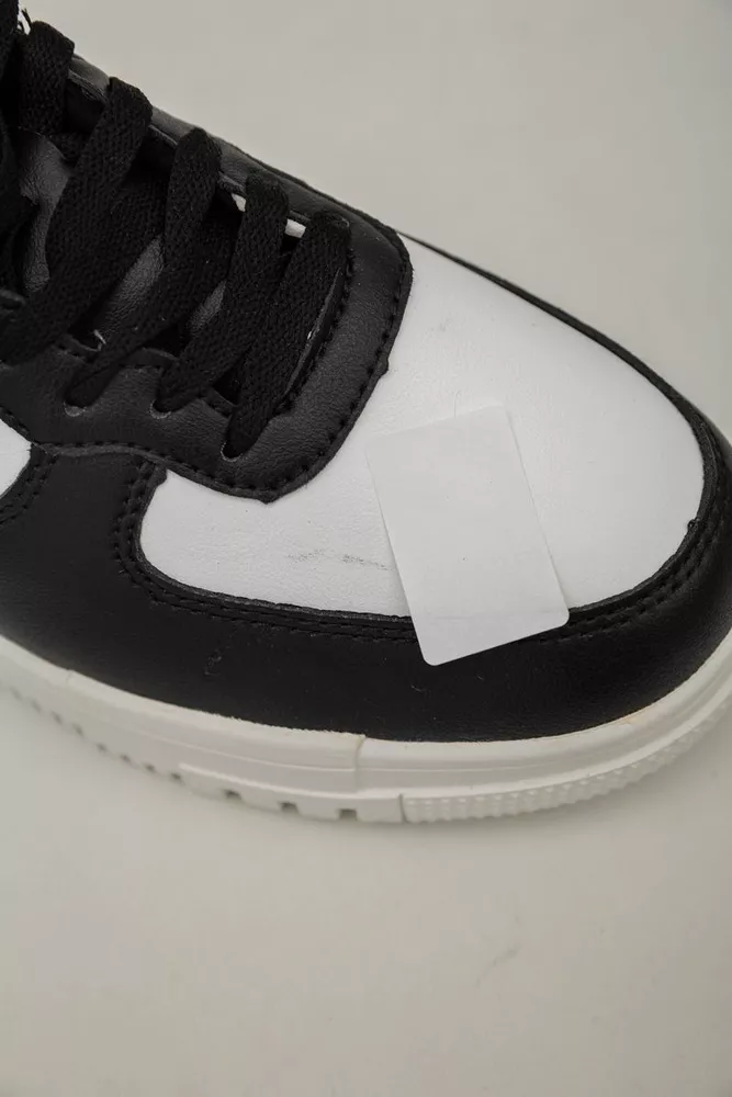 Купити Кросівки чоловічі зимові на хутрі  уцінка, колір біло-чорний, 248RCX620-U-2 - Фото №8