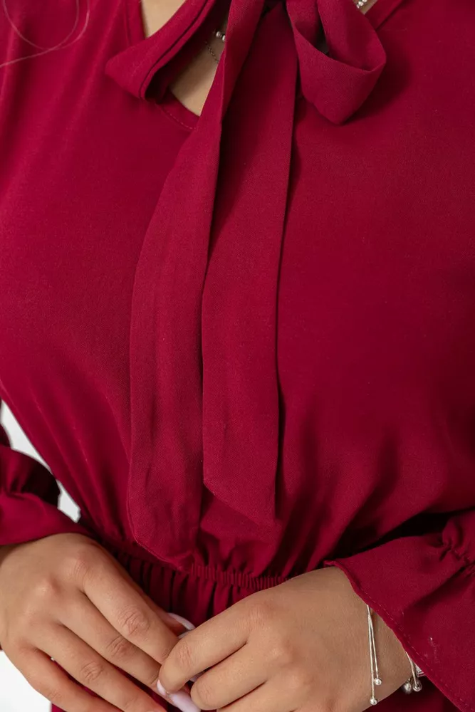 Купити Ошатне плаття  уцінка, колір бордовий, 204R601-U-16 - Фото №5