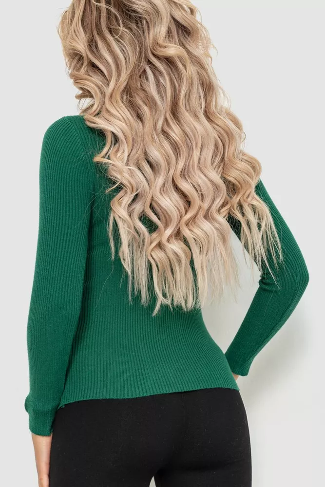 Купить Гольф женский однотонный  -уценка, цвет зеленый, 204R052-U-4 - Фото №4