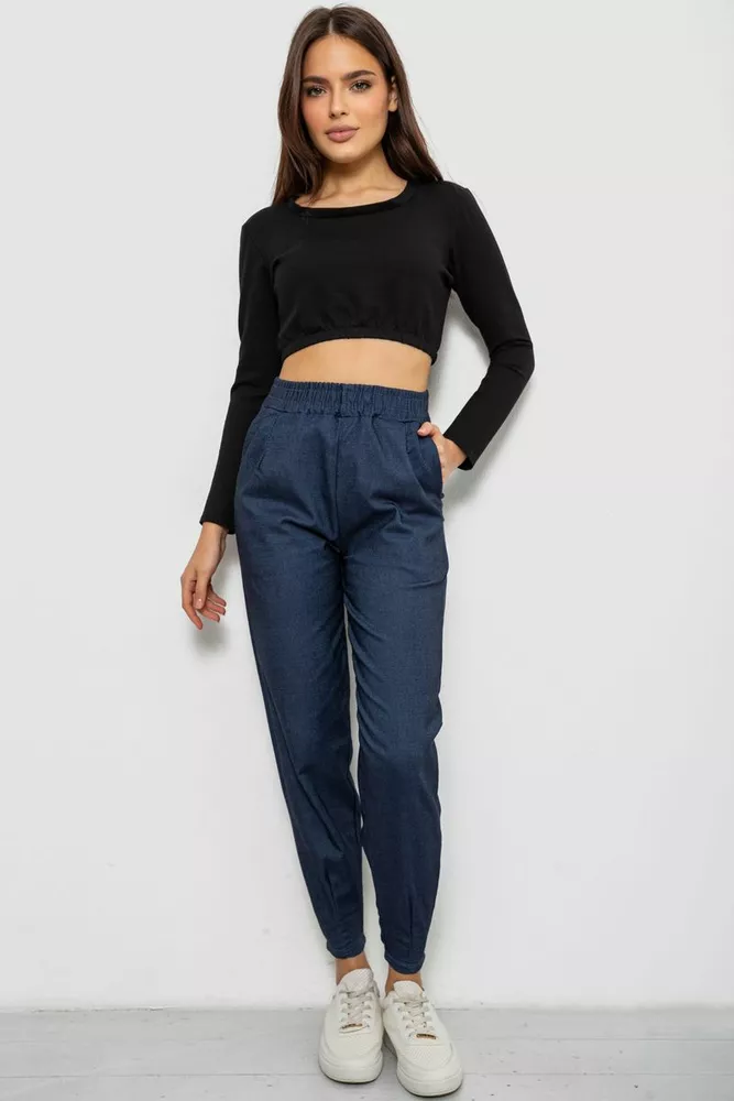 Купить Штаны женские утепленные  -уценка, цвет синий, 157R327-1-U - Фото №2