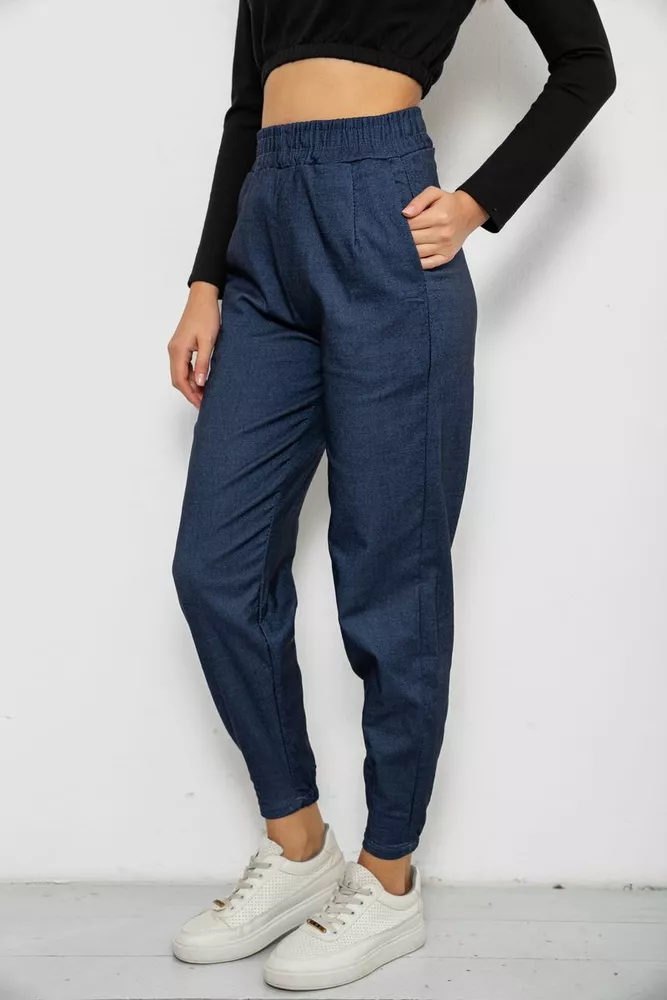 Купить Штаны женские утепленные  -уценка, цвет синий, 157R327-1-U - Фото №3