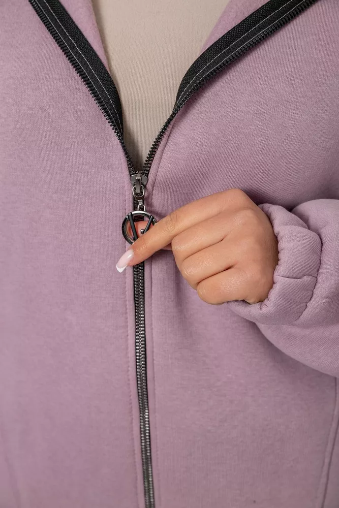 Купить Спортивный костюм женский на флисе, цвет сиреневый, 247R1058-6 - Фото №5