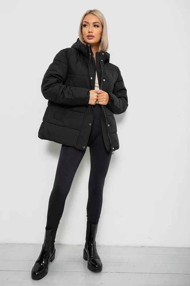 Купить Куртка женская демисезонная  -уценка, цвет черный, 207R004-U-13 - Фото №2