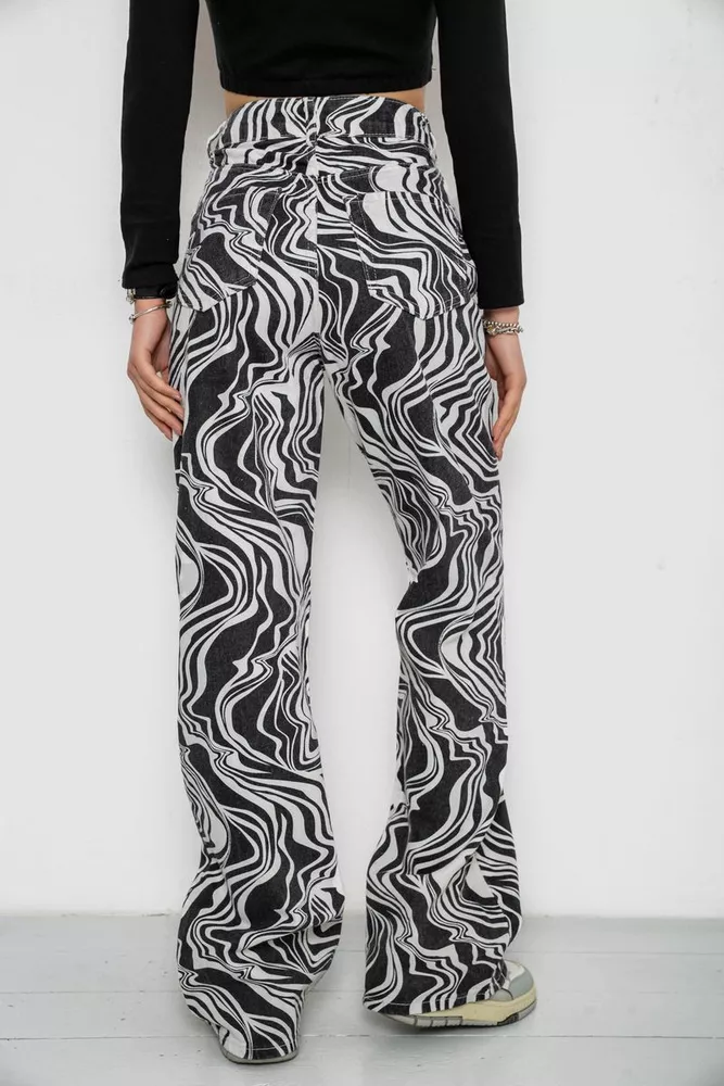 Купити Джинси жіночі   -уцінка, колір чорно-білий, 250R1145-U - Фото №4