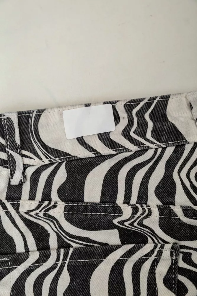 Купити Джинси жіночі   -уцінка, колір чорно-білий, 250R1145-U - Фото №6