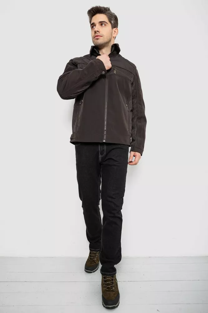 Купить Куртка мужская демисезонная, цвет темно-коричневый, 244R1128 оптом - Фото №2