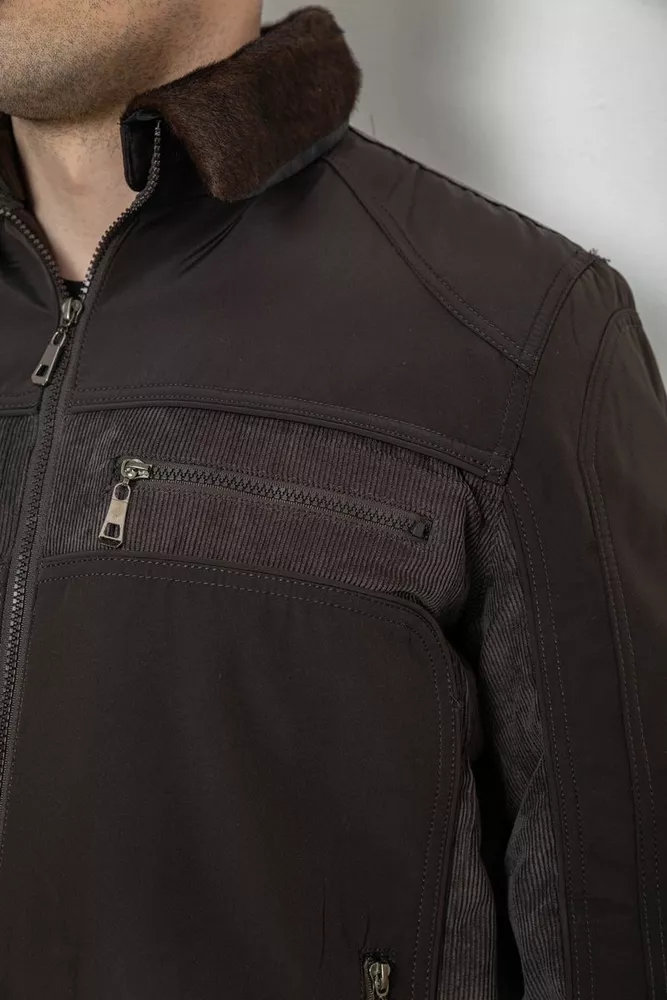 Купить Куртка мужская демисезонная, цвет темно-коричневый, 244R1128 оптом - Фото №5