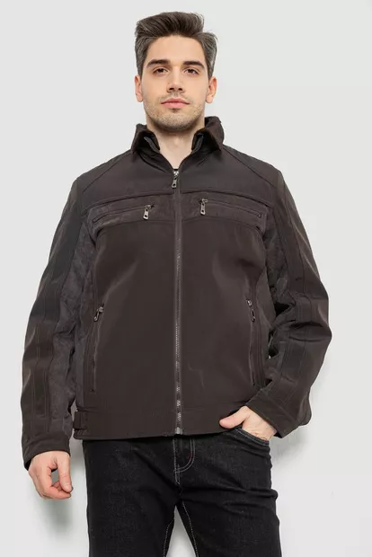 Куртка чоловіча демісезонна, колір темно-коричневий, 244R1128