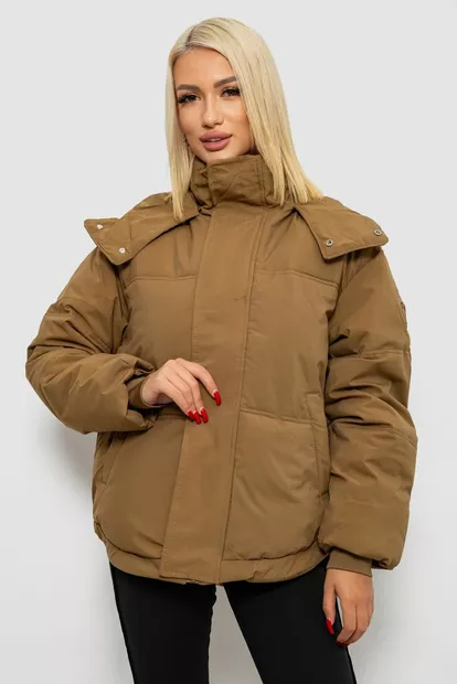 Куртка жіноча зимова коротка  -уцінка, колір хакі, 244R983-U-5